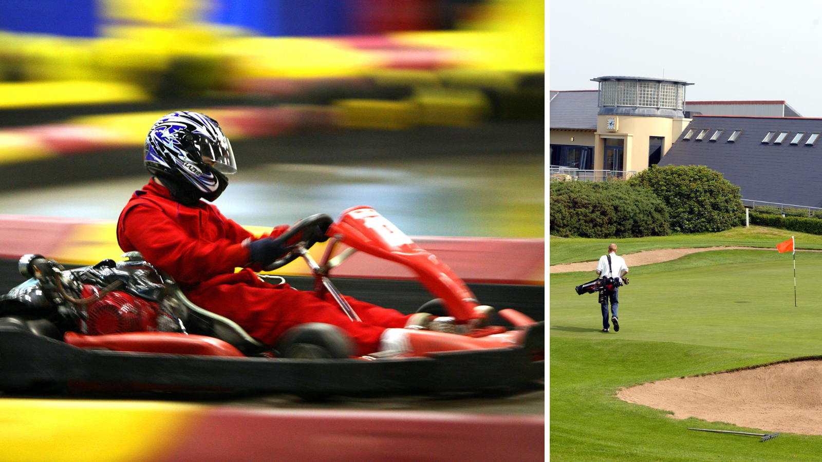 Karting and golfing